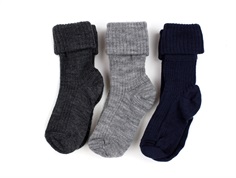 MP grey melange mix socks wool (3-pack)